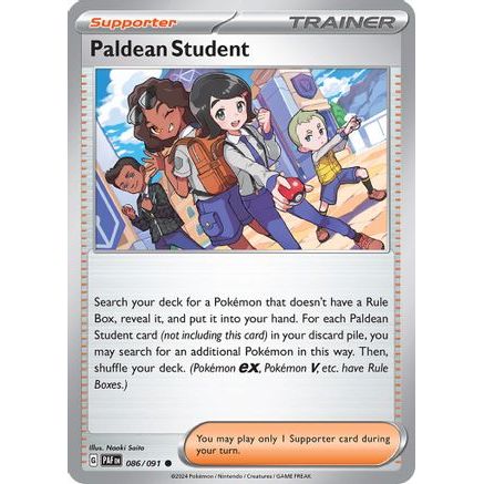 Paldean Student - 086/091 86 - SV Paldean Fates Reverse Holofoil