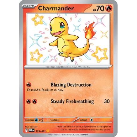 Charmander - 109/091 109 - SV Paldean Fates Holofoil
