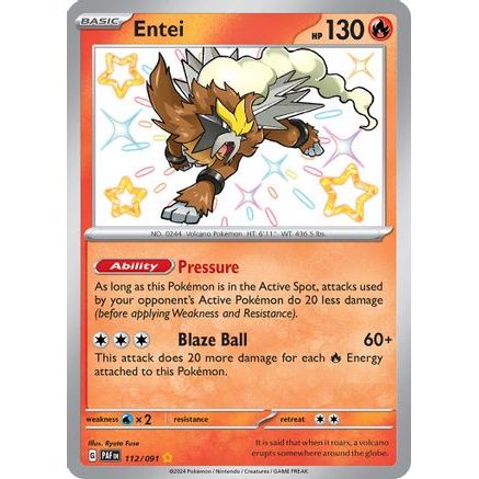 Entei 112 - SV Paldean Fates Holofoil