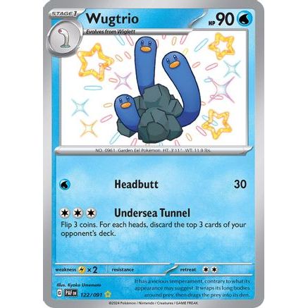 Wugtrio - 122/091 122 - SV Paldean Fates Holofoil