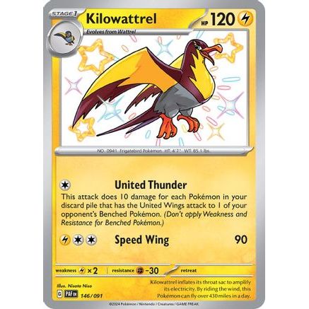 Kilowattrel - 146/091 146 - SV Paldean Fates Holofoil