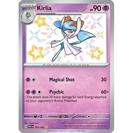 Kirlia - 154/091 154 - SV Paldean Fates Holofoil