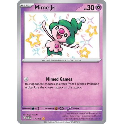 Mime Jr. - 157/091 157 - SV Paldean Fates Holofoil