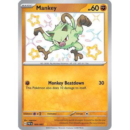 Mankey - 169/091 169 - SV Paldean Fates Holofoil