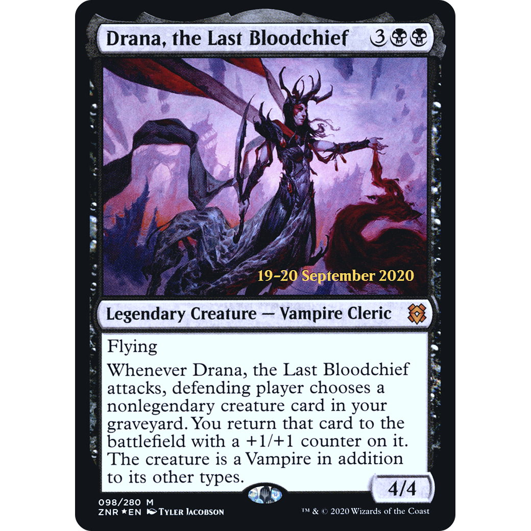 Drana, the Last Bloodchief (PRE-098) - Zendikar Rising Promos Foil