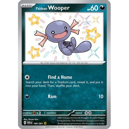 Paldean Wooper - 180/091 180 - SV Paldean Fates Holofoil