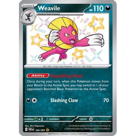 Weavile 183 - SV Paldean Fates Holofoil