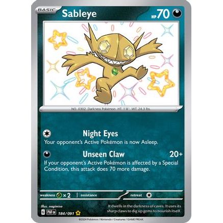 Sableye 184 - SV Paldean Fates Holofoil