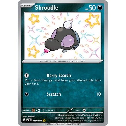 Shroodle - 189/091 189 - SV Paldean Fates Holofoil