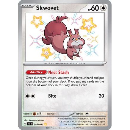 Skwovet 205 - SV Paldean Fates Holofoil