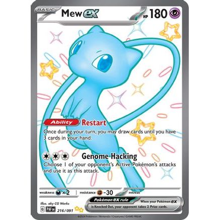 Mew ex - 216/091 216 - SV Paldean Fates Holofoil