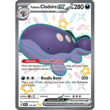 Paldean Clodsire ex - 219/091 219 - SV Paldean Fates Holofoil
