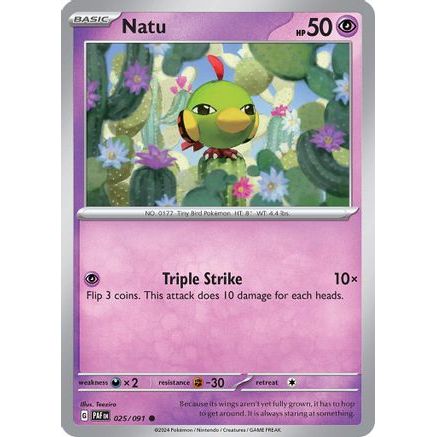 Natu - 025/091 25 - SV Paldean Fates Reverse Holofoil