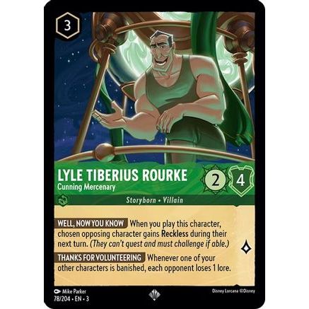 Lyle Tiberius Rourke - Cunning Mercenary (78/204) - Into the Inklands Cold Foil