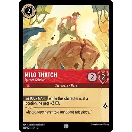 Milo Thatch - Spirited Scholar (115/204) - Into the Inklands Cold Foil
