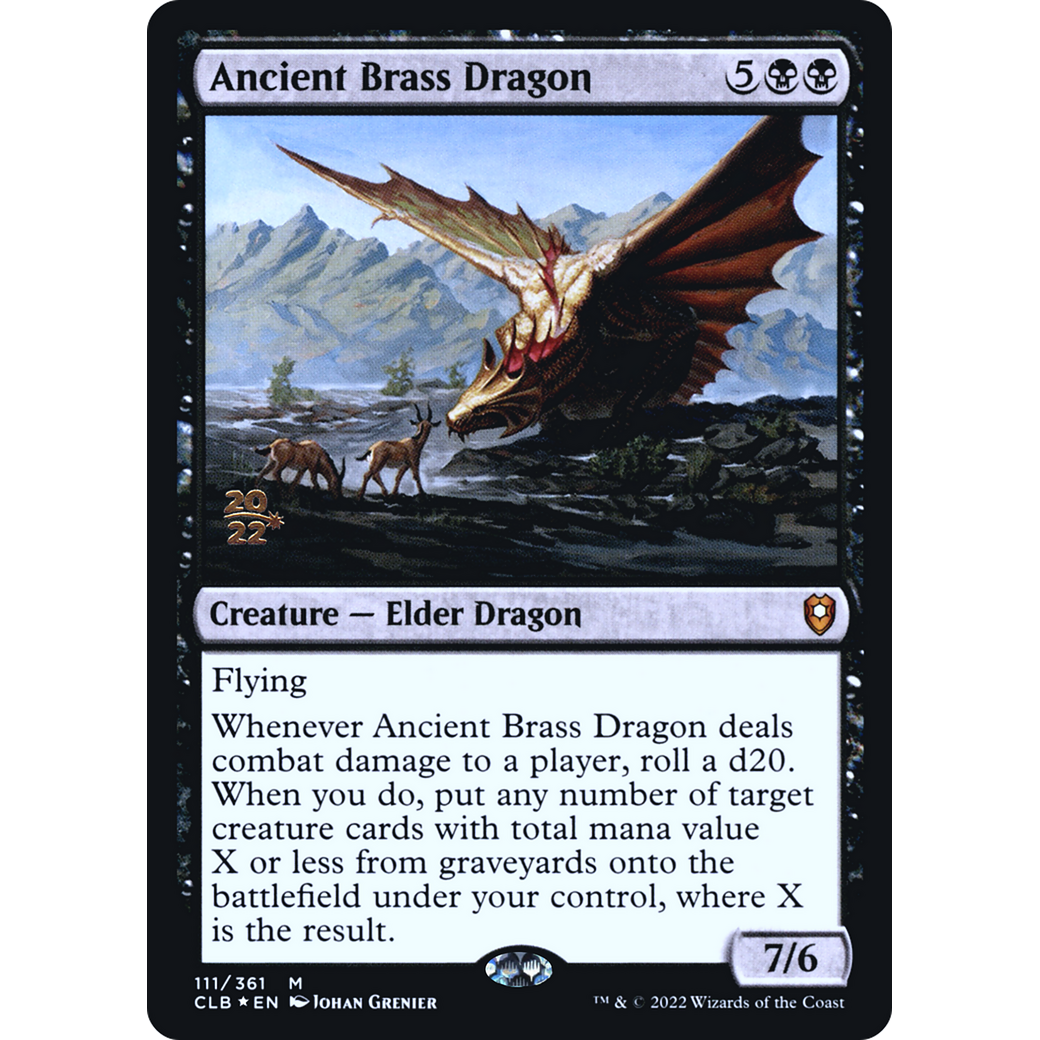 Ancient Brass Dragon (PRE-111S) - Battle for Baldur's Gate Promos Foil