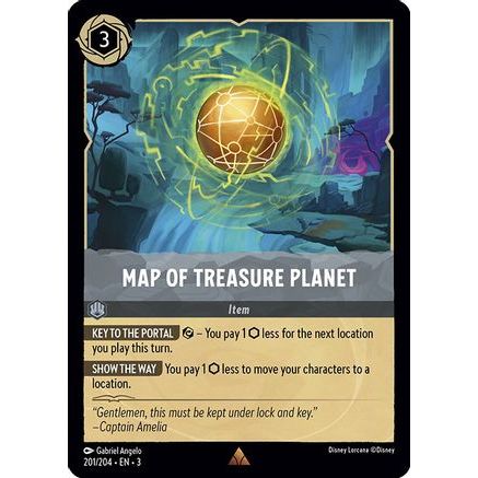 Map of Treasure Planet (201/204) - Into the Inklands Cold Foil