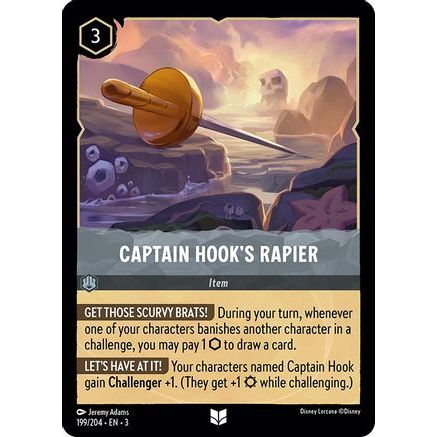 Captain Hook's Rapier (199/204) - Into the Inklands Cold Foil