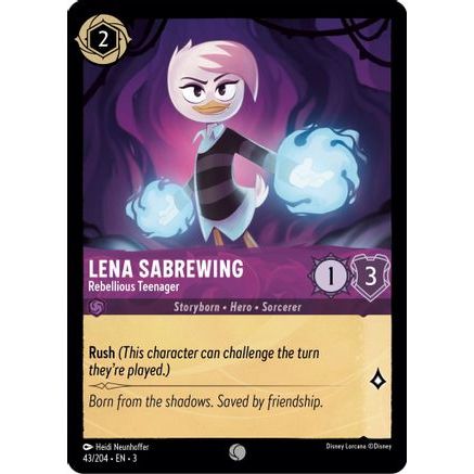 Lena Sabrewing - Rebellious Teenager (43/204) - Into the Inklands Cold Foil
