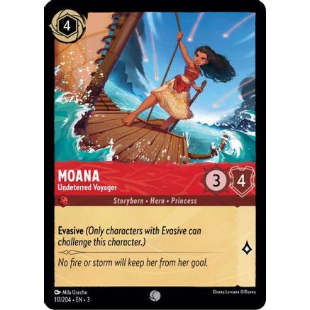 Moana - Undeterred Voyager (117/204) - Into the Inklands Cold Foil