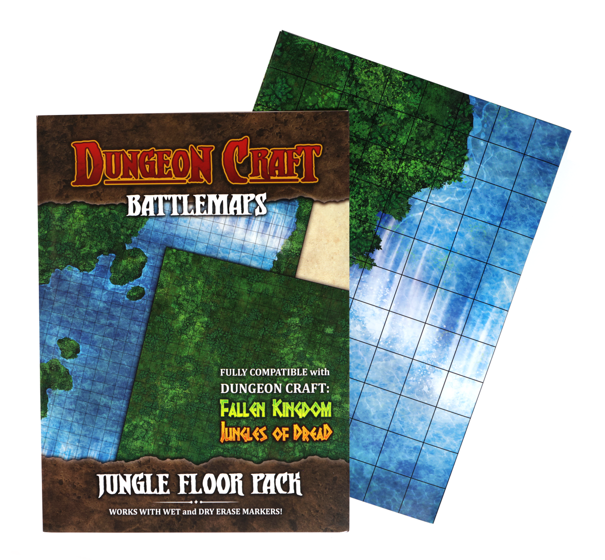 Dungeon Craft Battlemap: Jungle Floor and Waterfall