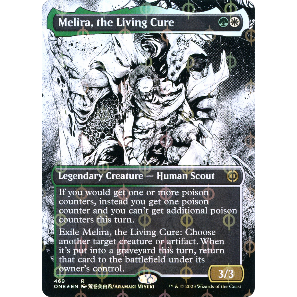 Melira, the Living Cure (ONE-469) - Phyrexia: All Will Be One: (Showcase) (Borderless) Foil