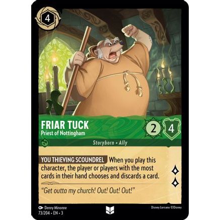 Friar Tuck - Priest of Nottingham (73/204) - Into the Inklands Cold Foil