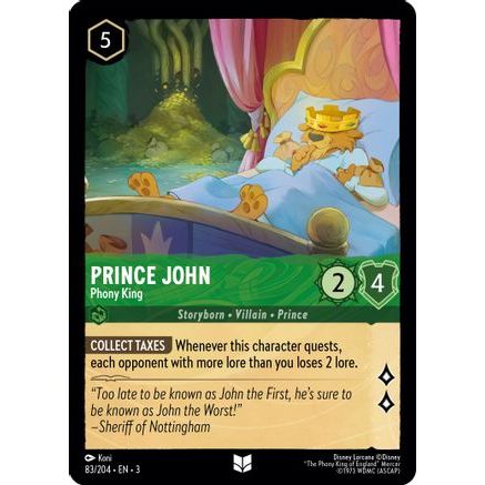 Prince John - Phony King (83/204) - Into the Inklands Cold Foil
