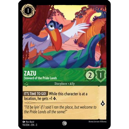 Zazu - Steward of the Pride Lands (93/204) - Into the Inklands Cold Foil