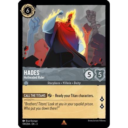 Hades - Hotheaded Ruler (174/204) - Into the Inklands Cold Foil
