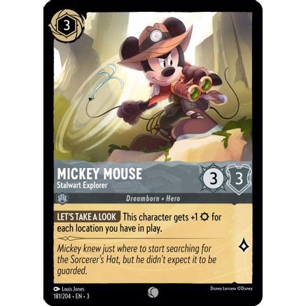 Mickey Mouse - Stalwart Explorer (181/204) - Into the Inklands Cold Foil