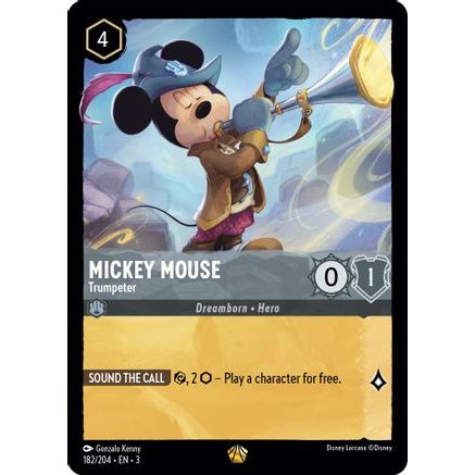 Mickey Mouse - Trumpeter (182/204) - Into the Inklands Cold Foil
