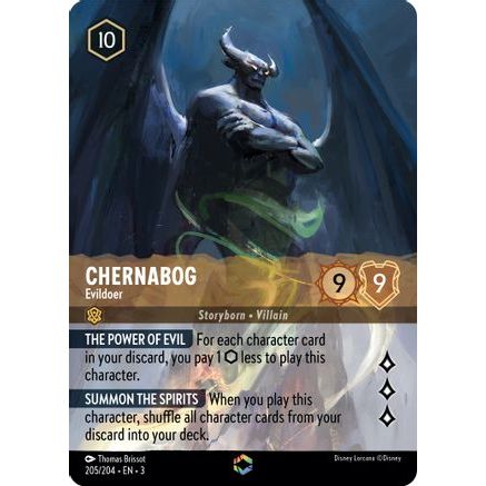Chernabog - Evildoer (Enchanted) (205/204) - Into the Inklands Holofoil