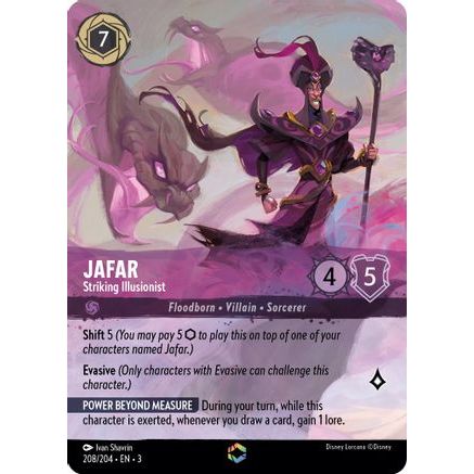 Jafar - Striking Illusionist (Enchanted) (208/204) - Into the Inklands Holofoil