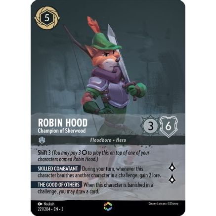 Robin Hood - Champion of Sherwood (Enchanted) (221/204) - Into the Inklands Holofoil