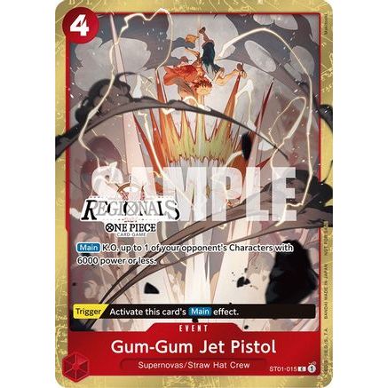 Gum-Gum Jet Pistol (Online Regional 2024) [Participant] (ST01-015) - One Piece Promotion Cards Foil
