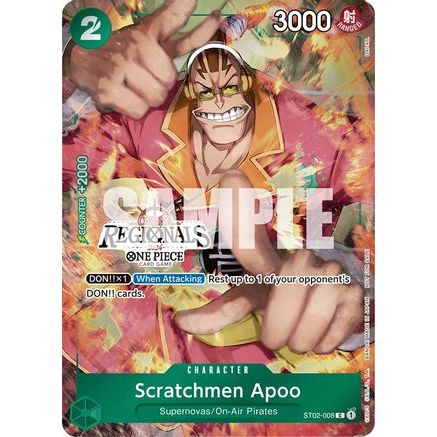 Scratchmen Apoo (Online Regional 2024) [Participant] (ST02-008) - One Piece Promotion Cards Foil