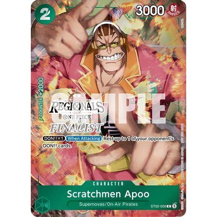 Scratchmen Apoo (Online Regional 2024) [Finalist] (ST02-008) - One Piece Promotion Cards Foil