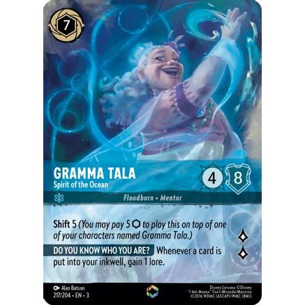 Gramma Tala - Spirit of the Ocean (Enchanted) (217/204) - Into the Inklands Holofoil