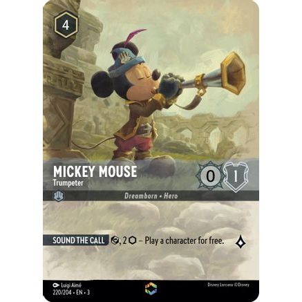 Mickey Mouse - Trumpeter (Enchanted) (220/204) - Into the Inklands Holofoil