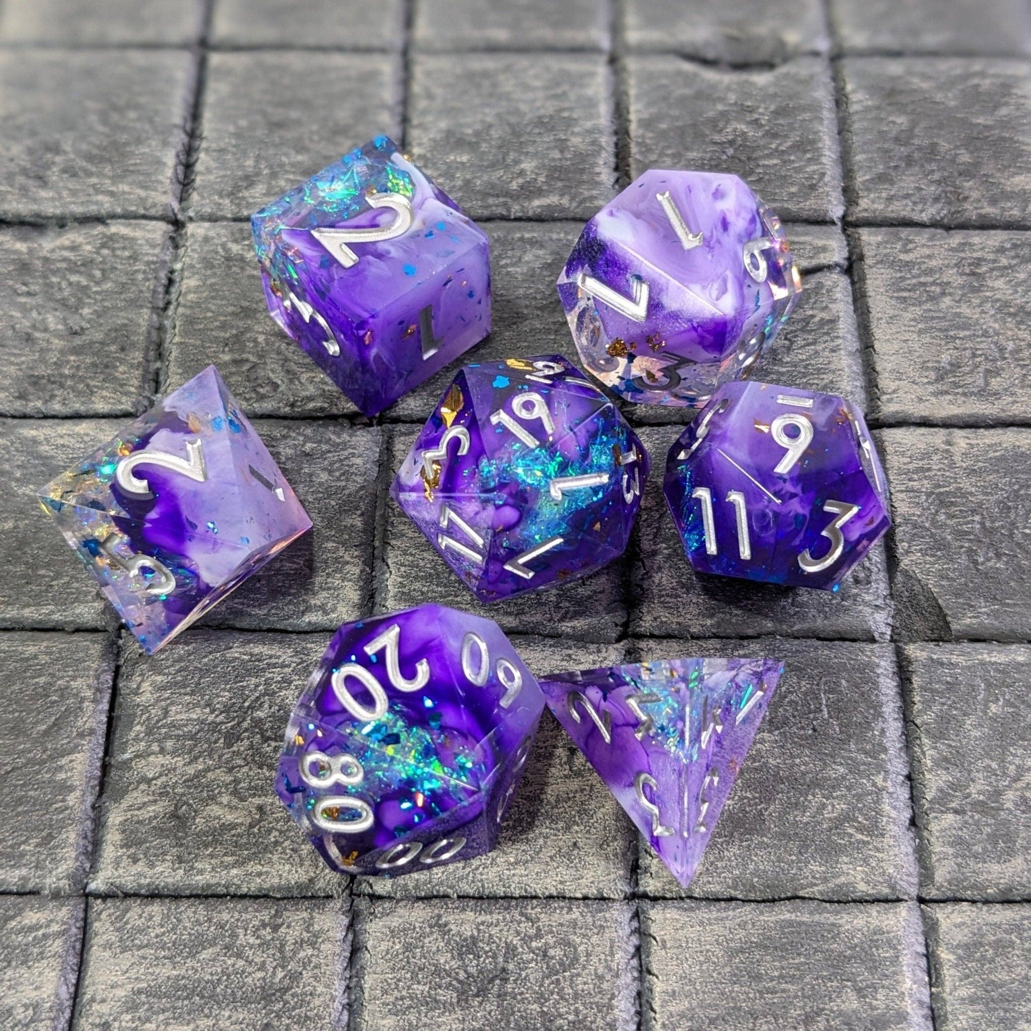 Astral Lavenderite 7-Piece Polyhedral Dice Set