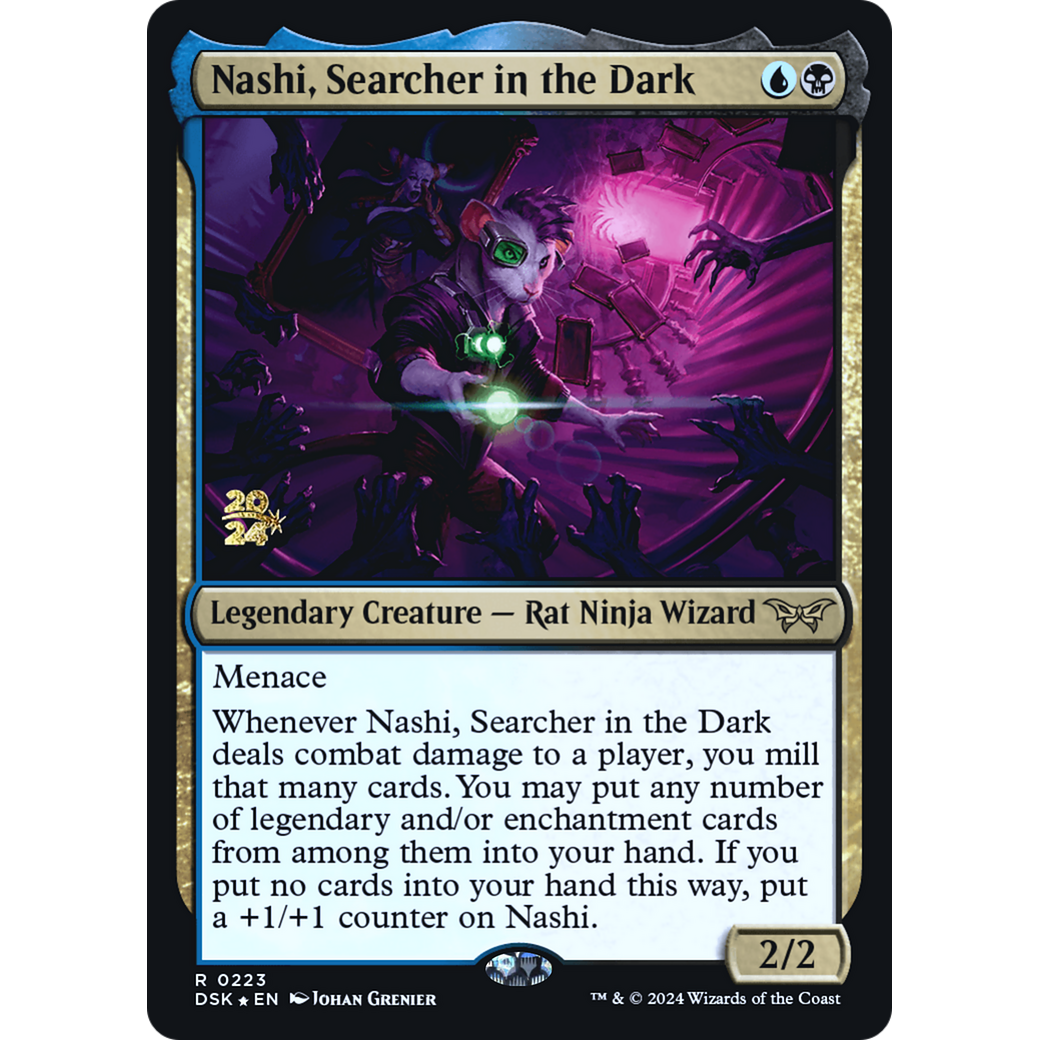Nashi, Searcher in the Dark (PRE-223S) - Duskmourn: House of Horror Promos Foil