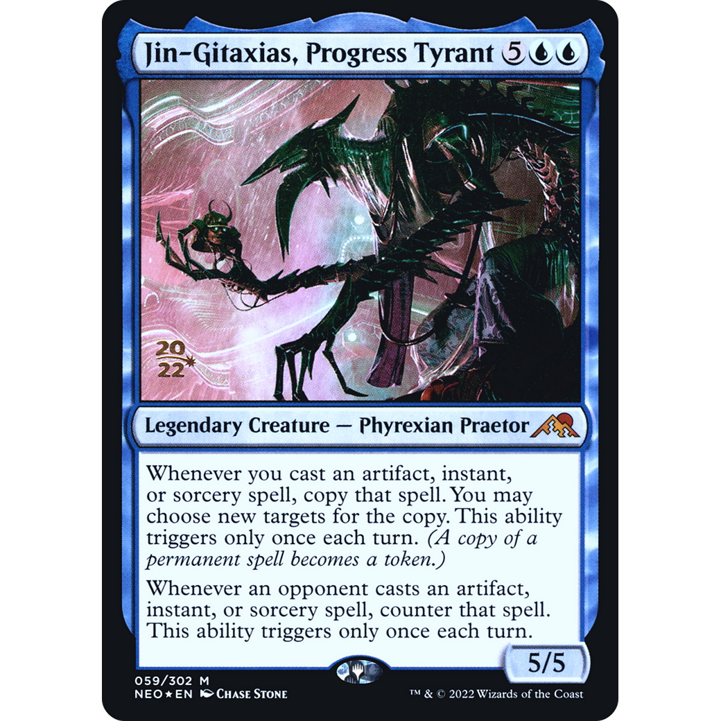 Jin-Gitaxias, Progress Tyrant (PRE-59S) - Kamigawa: Neon Dynasty Promos Foil