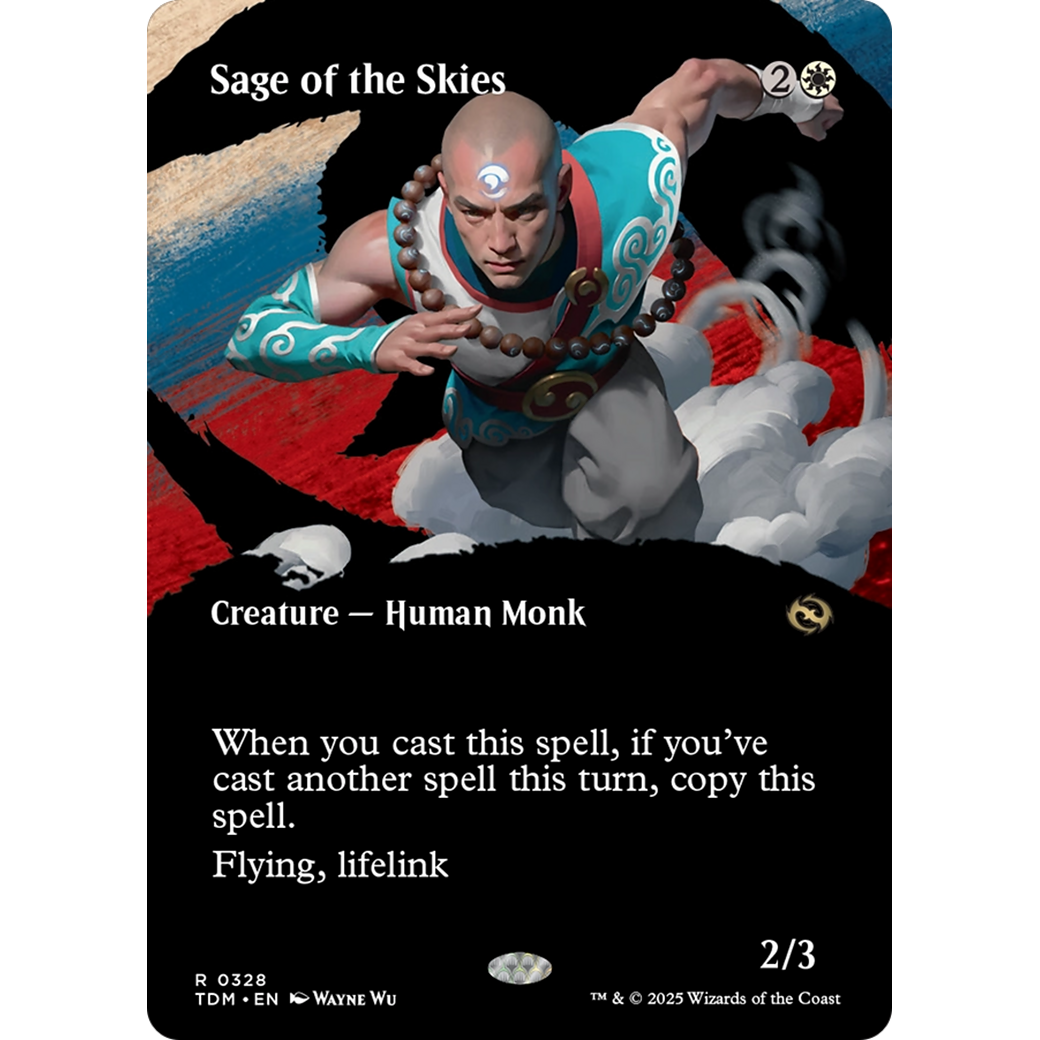 Sage of the Skies (TDM-328) - Tarkir: Dragonstorm: (Showcase) (Borderless) Foil