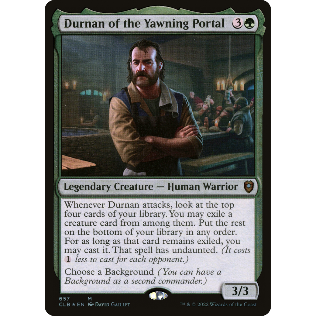 Durnan of the Yawning Portal (CLB-657) - Commander Legends: Battle for Baldur's Gate