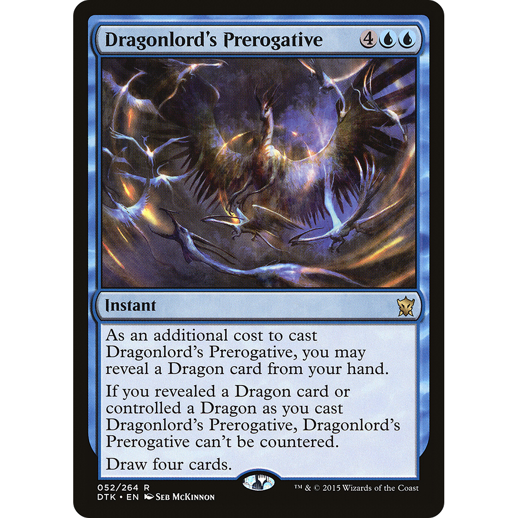 Dragonlord's Prerogative (DTK-052) - Dragons of Tarkir Foil