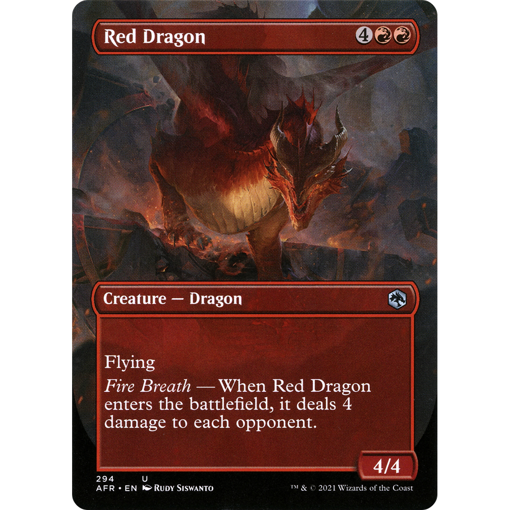 Red Dragon (Borderless) (AFR-294) - Adventures in the Forgotten Realms (Borderless) Foil