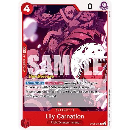 Lily Carnation (OP06-015) - Wings of the Captain Pre-Release Cards