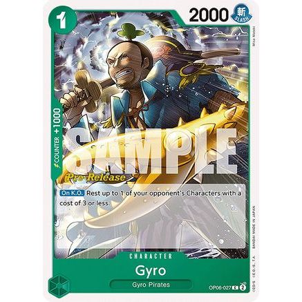 Gyro (OP06-027) - Wings of the Captain Pre-Release Cards