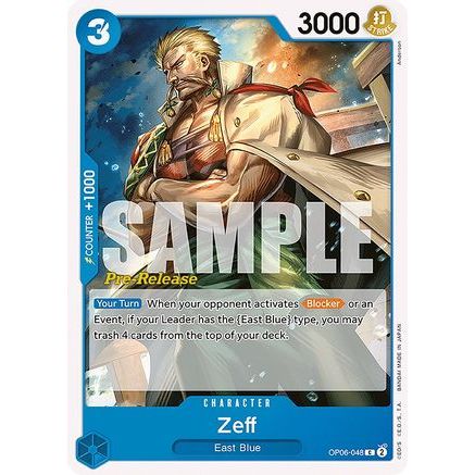 Zeff (OP06-048) - Wings of the Captain Pre-Release Cards